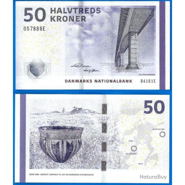 Danemark 50 Couronnes 2009 NEUF Kronor Kroner Billet Europe Nord Pont