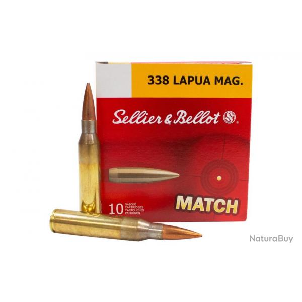 10 munitions sellier et bellot 338 LAPUA MAG 250GR HPBT