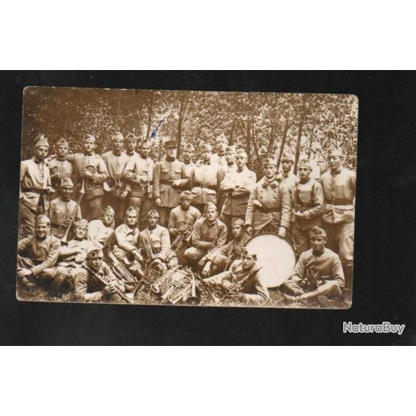 en manoeuvre 3me gnie 1928 , fanfare clique du rgiment carte photo