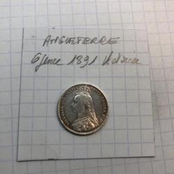ANGLETERRE - 6 Pence - 1891 - Victoria