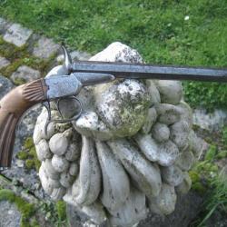 pistolet de salon Flobert, époque Napoleon III, 6 mm annulaire, canon rayé, très belles rayures