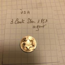 USA - 3 Cents 1851