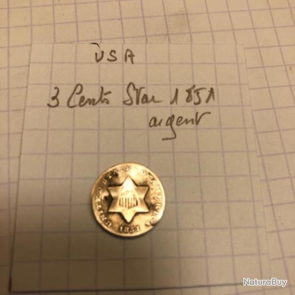 USA - 3 Cents 1851