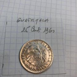GUATEMALA - 25 cents 1960
