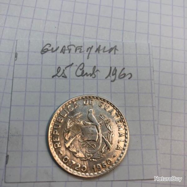 GUATEMALA - 25 cents 1960