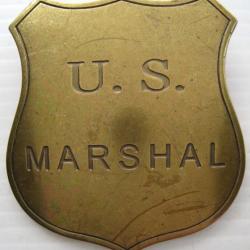 BROCHE ETOILE DE SHERIFF - US MARSHAL - ANTIQUE BRASS - Ref.03