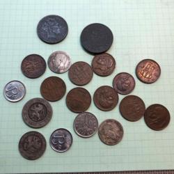 BELGIQUE - Lot de pièces de 5, 10, 20, 25 et 50 centimes