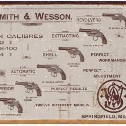 Plaque décorative Smith Wesson revolver