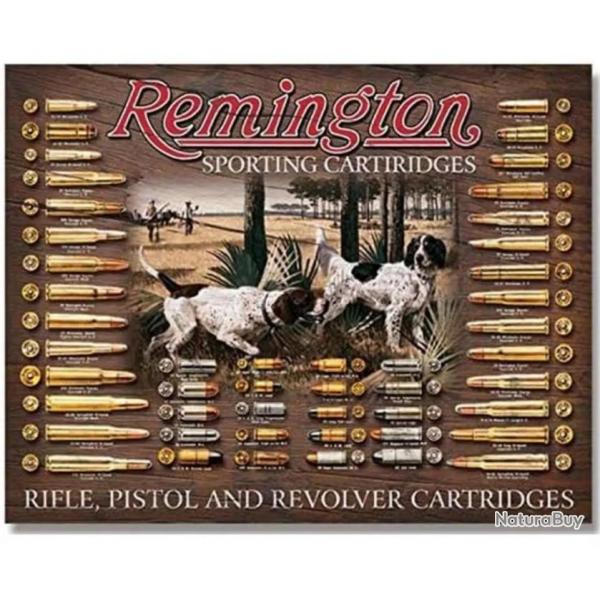 Plaque dcorative Remington cartouches