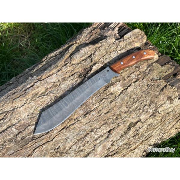 Couteau grande lame damas forg LLF 38cm