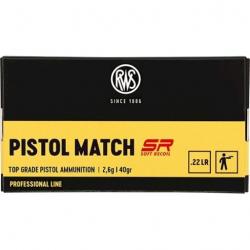 Munitions RWS cal.22 lr professional line pistol match sr par 100