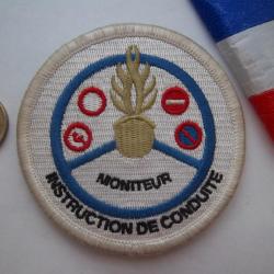 écusson collection militaire moniteur instruction conduite insigne tissu gendarmerie