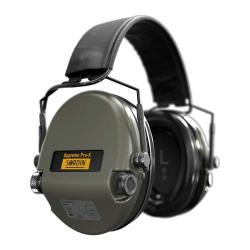 Casque anti-bruit Suprême Pro-X SFA vert olive serre-tête cuir noir