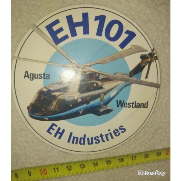 Autocollant anne 90 : EH101 Agusta Westland EH Industries.