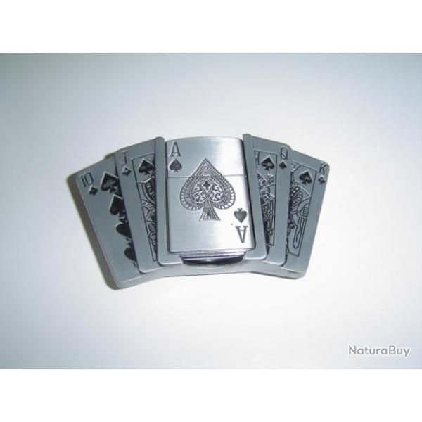 Superbe boucle de ceinture jeu de carte pokers briquet essence ZIPPO-Tycoon
