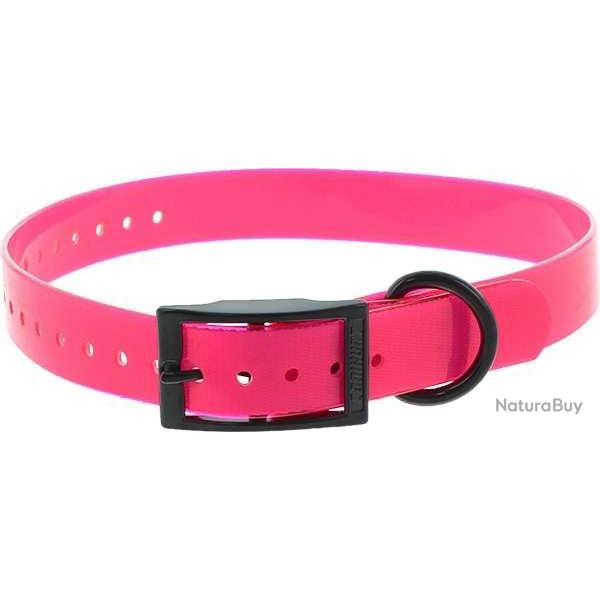 Sangle collier 2.5 x 65 cm Xtreme Canihunt polyurthane Rose