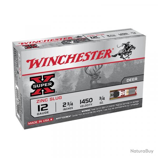 Cartouches Winchester Super-X Rifled Lead Free Cal.12/70 Par 5 - Par 5