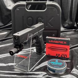 Nouveau GLOCK 17 - "Pack laser prêt à tirer" - Cal. BBs 4.5 et 4.5mm plomb