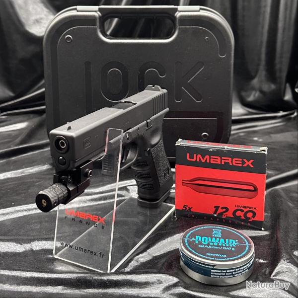 Nouveau GLOCK 17 - "Pack laser prt  tirer" - Cal. BBs 4.5 et 4.5mm plomb