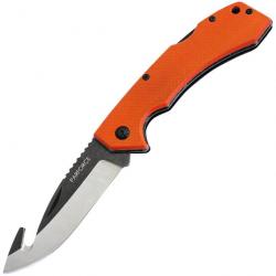 Couteau Skinner pliant G10 (Couleur: Orange)