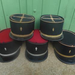 lot de 5 képis militaire ancien