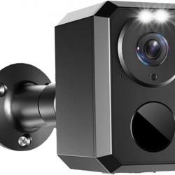 Caméra Surveillance WiFi Extérieure Caméra IP Vision Nocturne 30m Détection Humaine NOIR