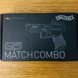 Pistolet Walther Q5 Match 5" Combo set, 4,5 mm diabolo UTILISER 1 FOIS à vendre