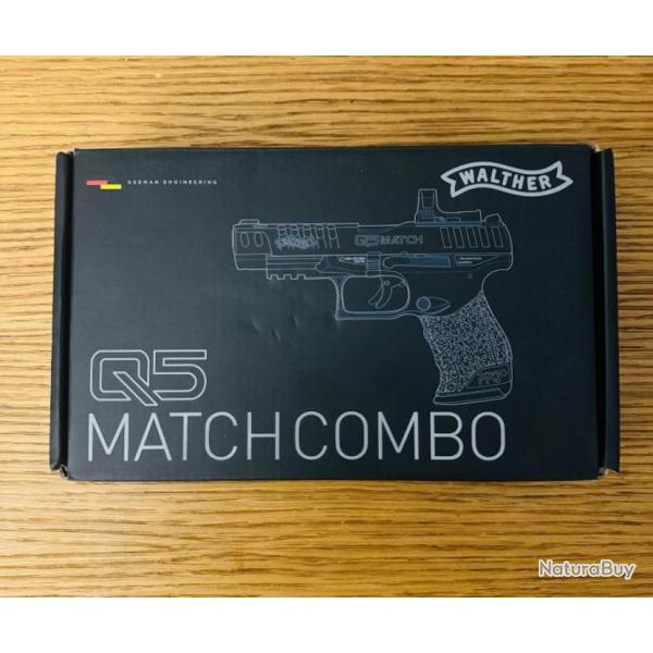 Pistolet Walther Q5 Match 5" Combo set, 4,5 mm diabolo UTILISER 1 FOIS  vendre