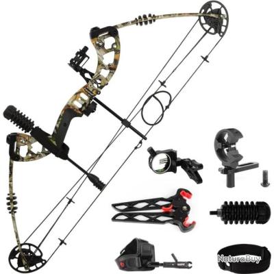 Arc Composé MILAEM Junxing Veyron 20-70 Lbs - Kit Chasse Et Tir à L'arc Pour Droitier/gaucher