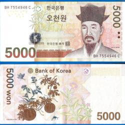 Coree du Sud 5000 Won 2006 Billet Asie Serie BH