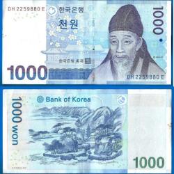 Coree du Sud 1000 Won 2007 Billet Asie Serie DH