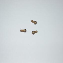 BRADES - 3 guidons/points de mire/grain d'orge laiton massif filetage métrique 2.5mm NEUFS