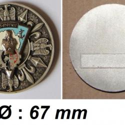34 eme Régiment Du Génie  ( plaque ronde  en métal )