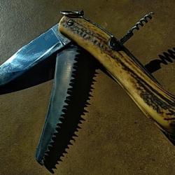 Couteaux à couronne en cerf sambar lame de 13 cm