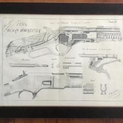 Lithographie Fusil HENRY