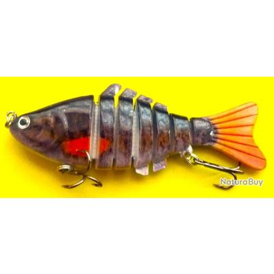 Monture Carnassier Articulée Cannelle M870 T1 – Pour Leurres 10-12 Cm – Idéale Sandre Et Brochet
