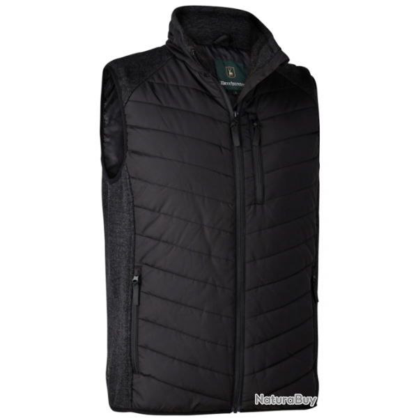 Gilet matelassage et tricot Moor noir DEERHUNTER