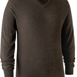 Pull en tricot col V Kingston marron DEERHUNTER-XL