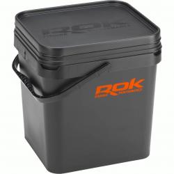 Kit : Seau 17L Noir + Cuvette Intégrée Rok