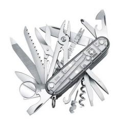 1.6794.T7 couteau suisse Victorinox Swisschamp gris argenté avec loupe