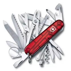 1.6795.T couteau suisse Victorinox Swisschamp rouge translucide