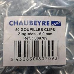 GOUPILLE CLIP 6mm ACIER ZINGUÉ CHAUBEYRE - 8080709