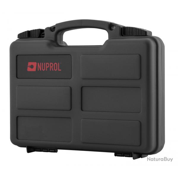 MALETTE ARME DE POING NOIR NUPROL 31X25X8 MOUSSE PREDECOUPEE