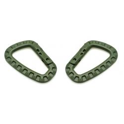 Mousqueton tactique kaki x2