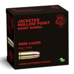Cartouche GECO 9mm 124gr JHP - Jacketed Hollow Point - Bte de 20