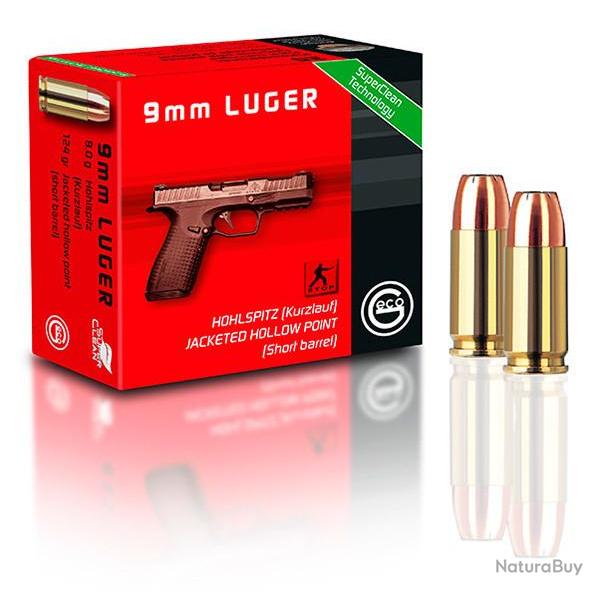GECO 9mm 124gr RED ZONE jacketed hollow point - Bte de 20 cartouches