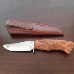 Magnifique couteaux de Joël Grandjean avec étui moulé en cuir