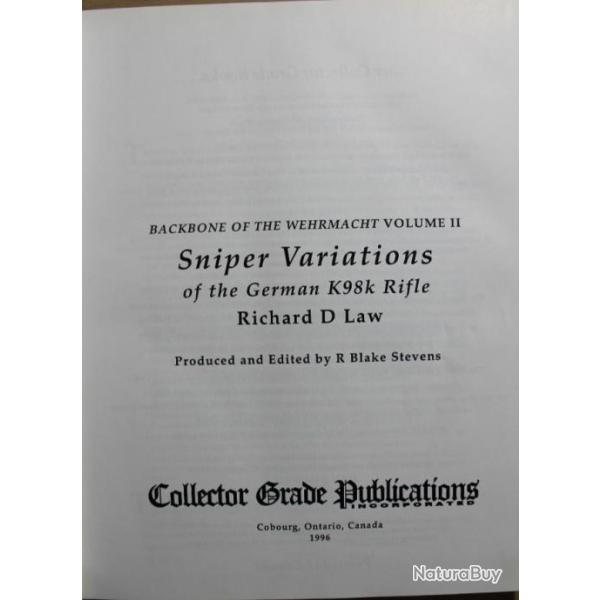 Album Backbone of the Wehrmacht Volume II : Sniper Variations of teh German K98k Rifle