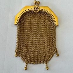 Rare et ancien porte monnaie ancien en or massif 18 carats