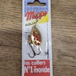 CUILLER TRUITE MEPPS AGLIA  N3 OR POINTS ROUGES/1 PIECE
